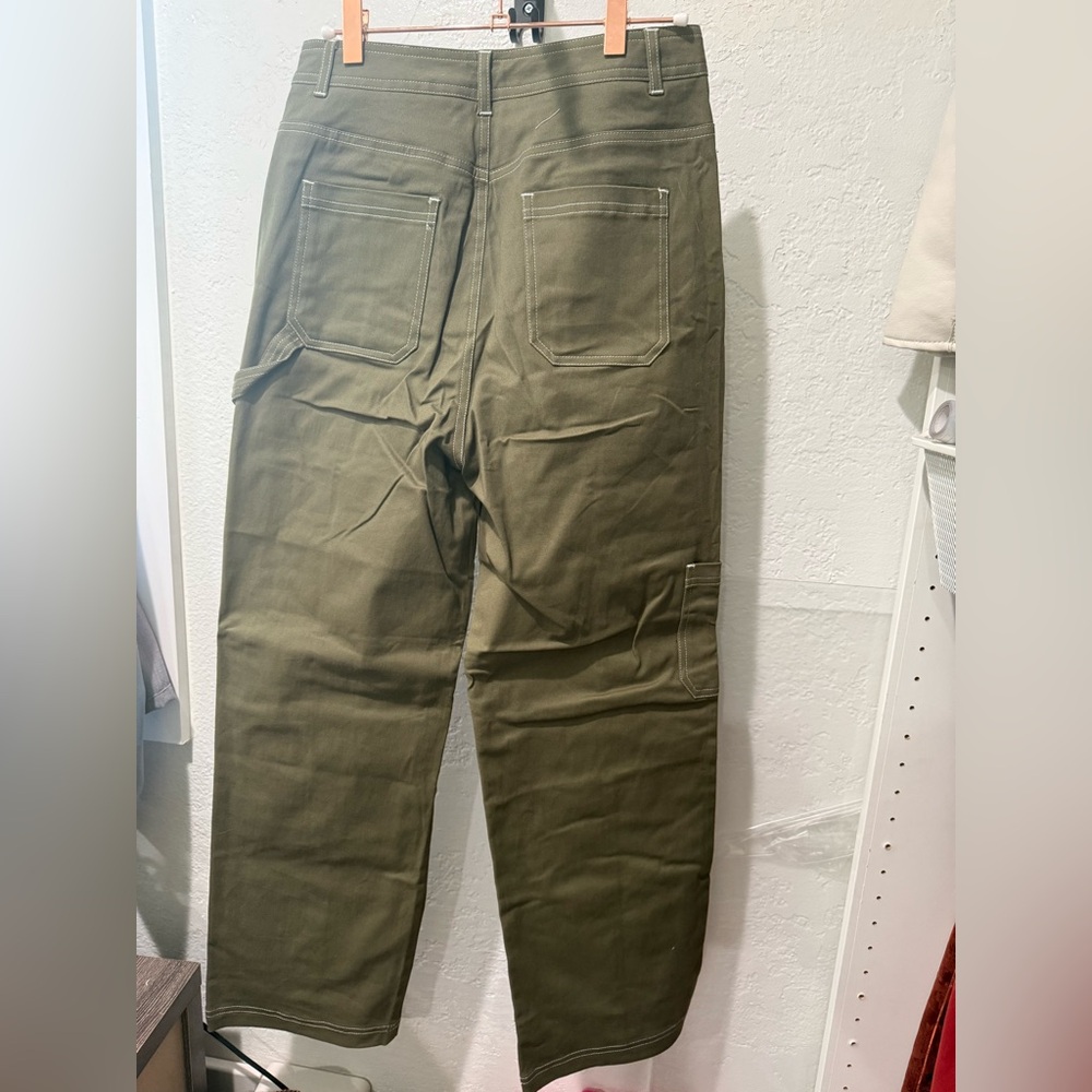 Olive Green Cargo Pants - Picture 3 of 4